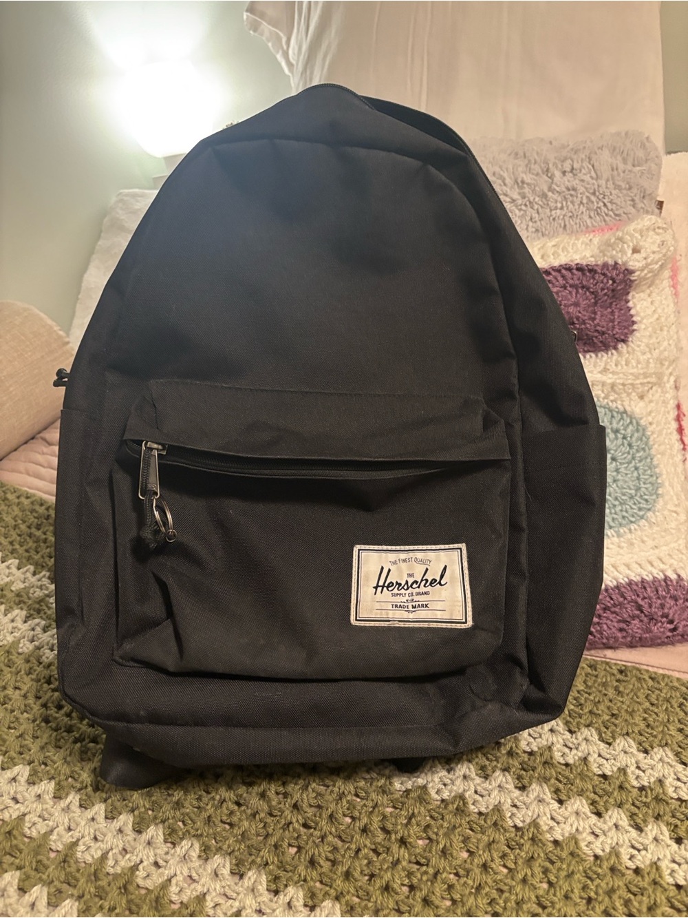 Herschel Supply Company Black Classic Backpack with Front Pocket